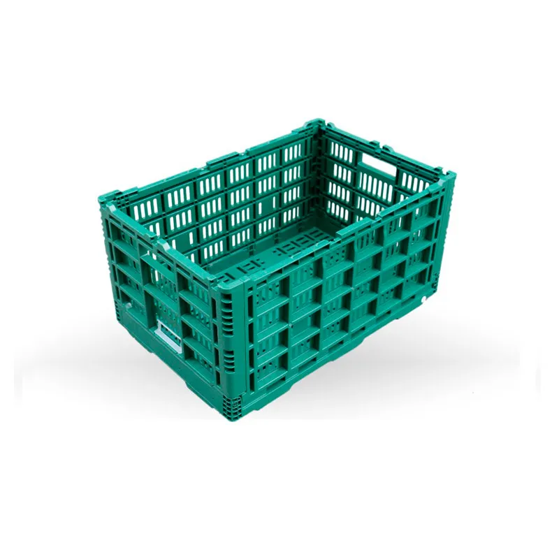 600*400*310 folding basket collapsible plastic fruit and vegetable crate