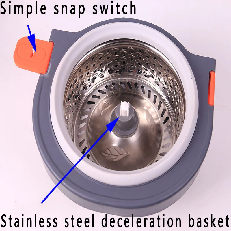 Thicken household rotary drag hand-wash free hydraulic suspension bucket smart lock switch lazy mopping a clean