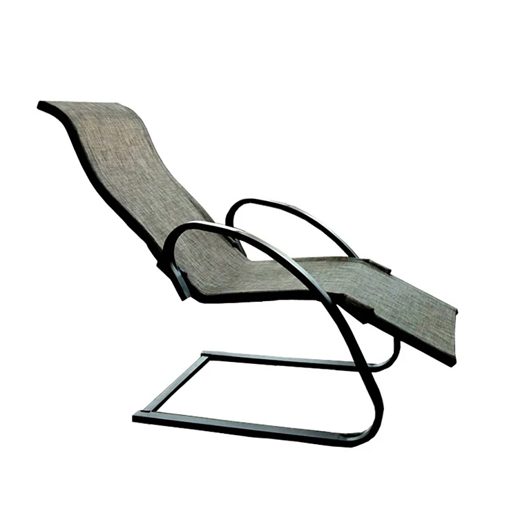 K&B hot sal balcony metal cheap price rocking chair casual folding patio garden lounger waterproof