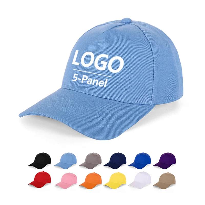 OEM 5 Panel Caps Custom Logo Promotional Blank Hats Customized Sports Baseball Cap For Man