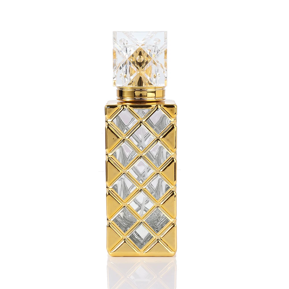 50ml  empty glass perfume bottles clear glass high quality with UV glass  cap