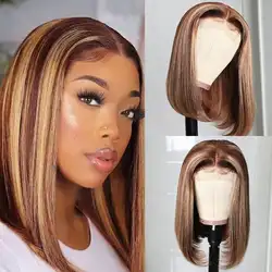 Raw Peruvian Human Hair Lace Front Bob Short Wig,Full Lace Pixie Cut Deep Curly Wig Vendor,Perruque Closure HD Frontal Wigs