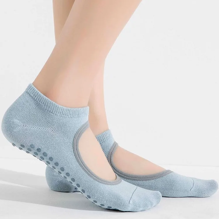 
Wholesale Custom Logo Cotton Non Slip Pair Woman Antislip Pilates Yoga Socks for Women Nonslip 
