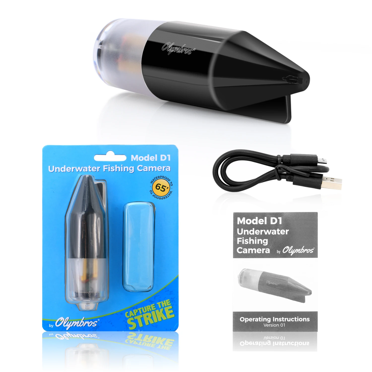 Compact Portable Video Fishing Camera 65ft Underwater Fishing Action Camera With Cycle Recording For Ice Fishing