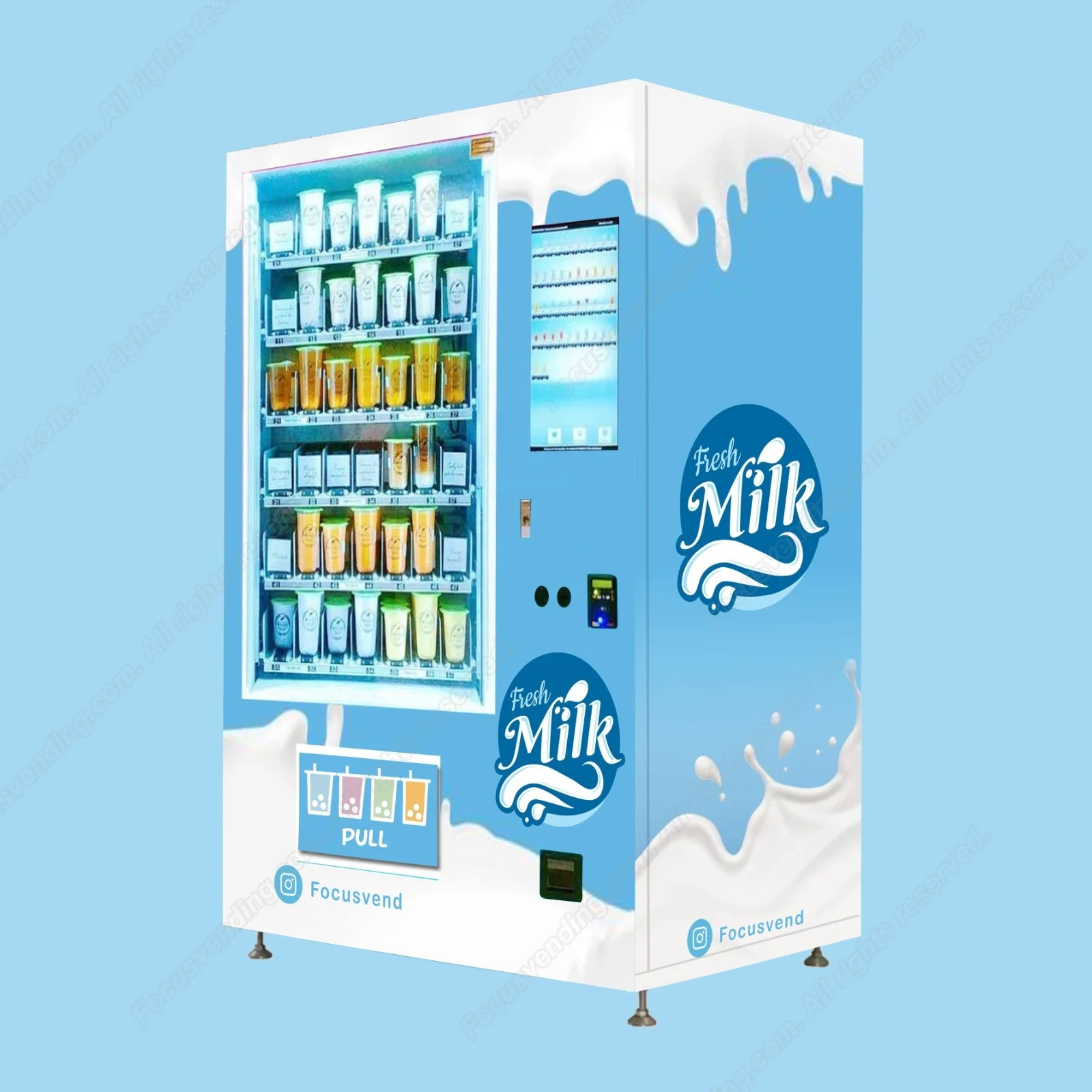 Hot sale China factory direct supply automatic milk tea robot vending machine supplies