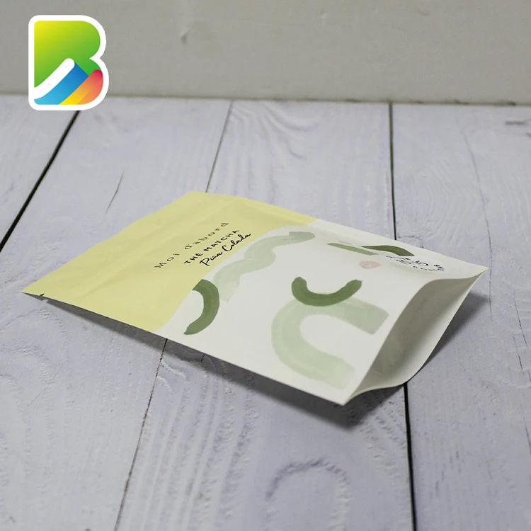 custom logo printed stand up pouch with window