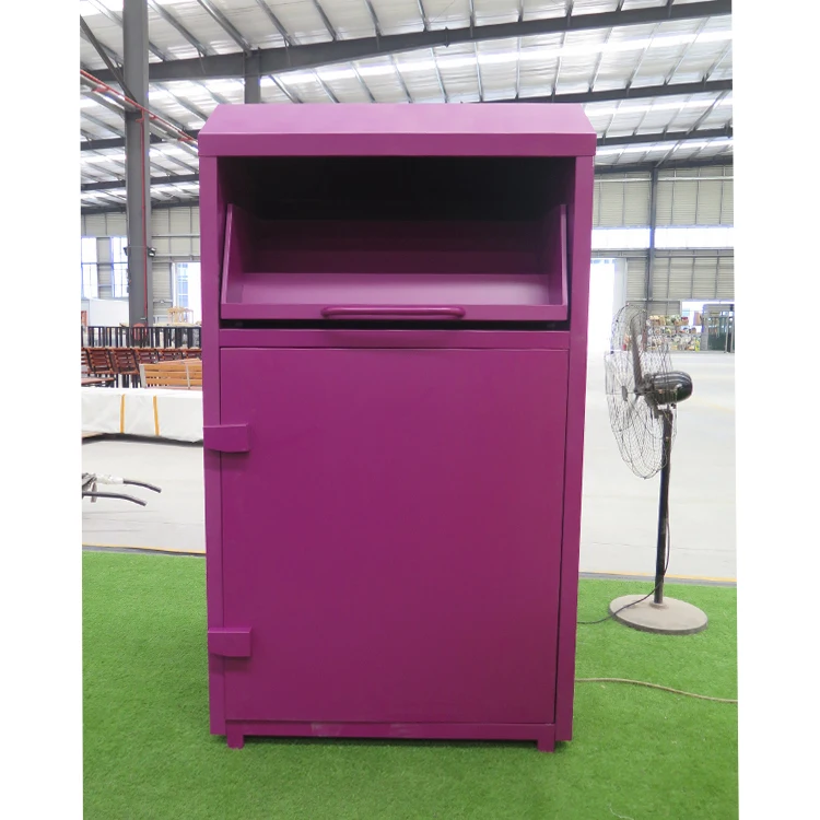 Factory Customized Large Clothing Donation Box Steel Collection Drop Off Metal Clothing Donation Bin