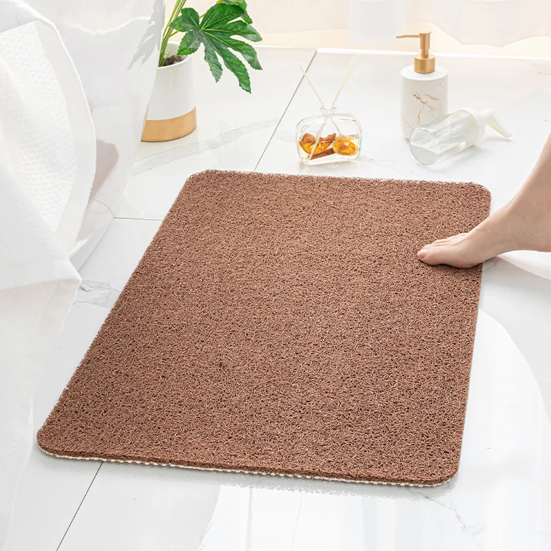 
 Bathroom Non-slip Mat Shower Room Bath Foot Mat Wire Ring Toilet Toilet Waterproof Floor Mat  