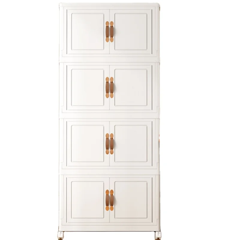 Foldable Organization  Magnetic Closure Compartments Adjustable Box in Multi-tier Foldable Cabinet Container Case