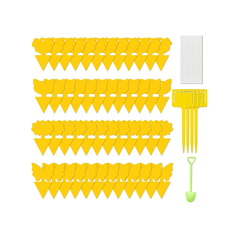 Chinese Disposable Glue Trappers Sticky Paper Trap To Control Flying Plant Insect In Garden Paper Double Yellow Insect Glue