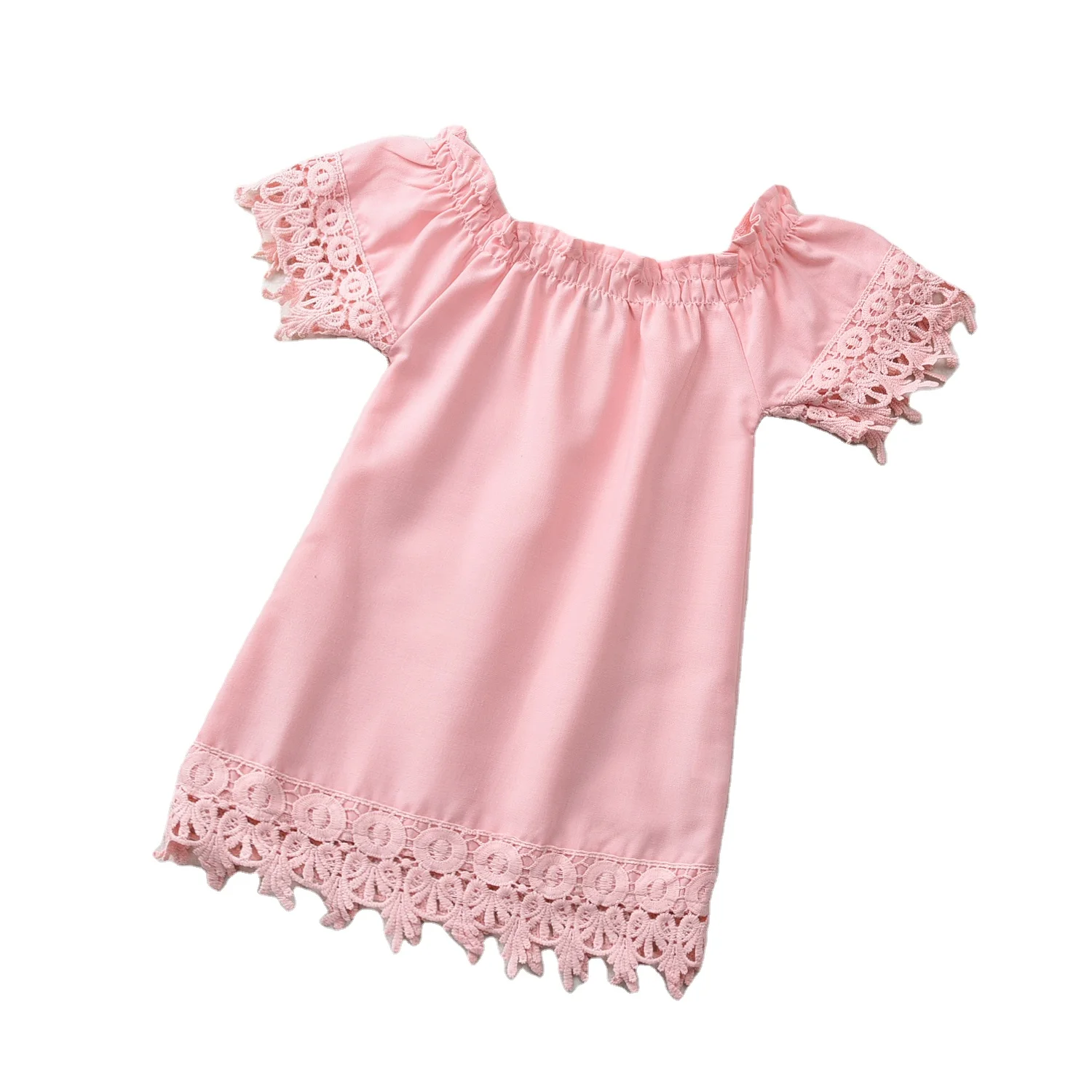 
baby girl skirt set Pink cotton dress baby clothes girls dress summer party dresses for girls of 0-6 years old 