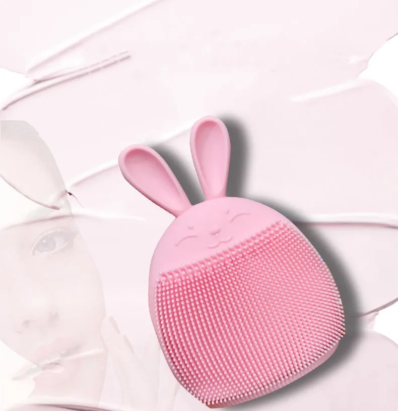 2022 hot sale  high quality Rabbit ears bear paw cute cat paw silicone cleaning masking  wash face brush cleanser