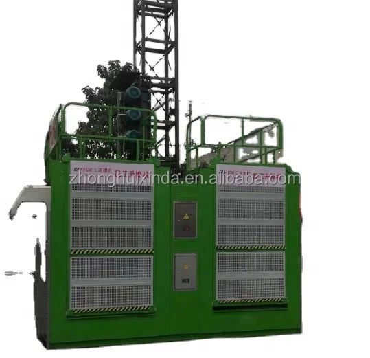 SC200/200 construction hoist with inverter control double cage load 2000kg