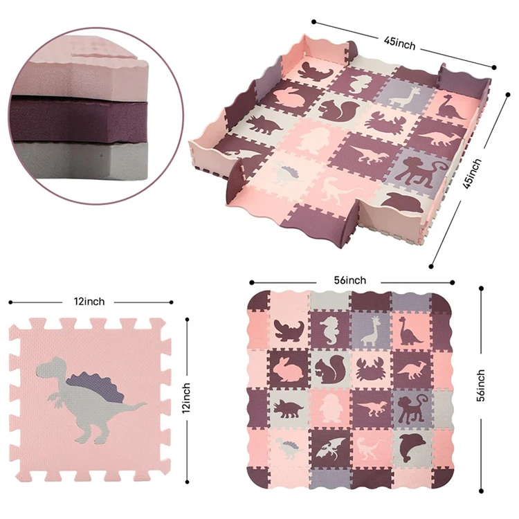 ECO-Friendly Materials Puzzle Floor Baby Letter And Numbers EVA Mat Soft Alphabet Foam Mats Children Water-proof Carpet