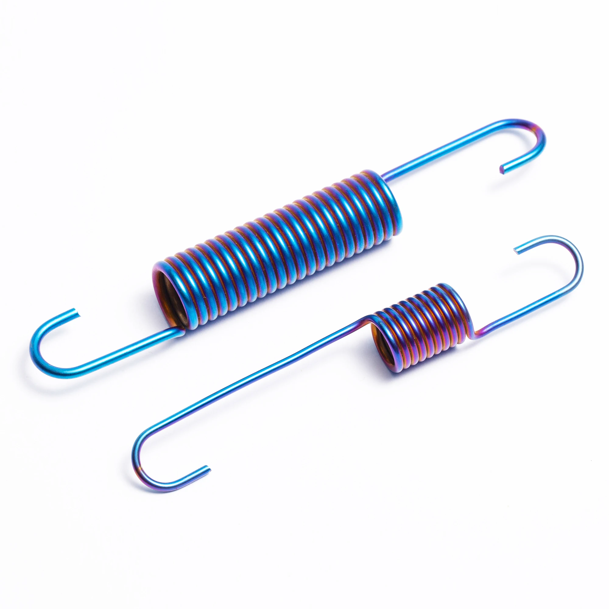 Titanium Alloy Pullback Spring Double Tension Black Coating Spiral Coil Style Motorcycle Hardware Compression/Extension/Torsion