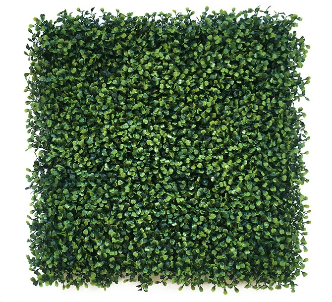 Green Faux Grass Artificial Panels Plastic Topiary Plant Boxwood Hedge for Garden Backyard Privacy Fence Decor