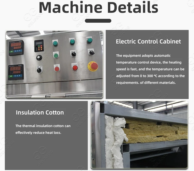 Gas Electric Heating Almond Roasted Peanut Making Machine Hazelnut Nuts Dryer Automatic Cashew Peanut Roasting Cooling Machine