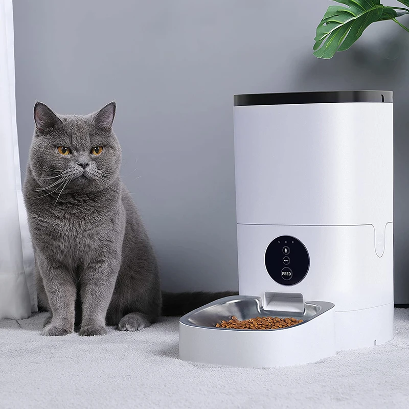 Timed Quantification 4/6L Large Capacity App Camera Wifi Automatic Pet Bowls & Feeders Pet Smart Feeder For Cat Dog