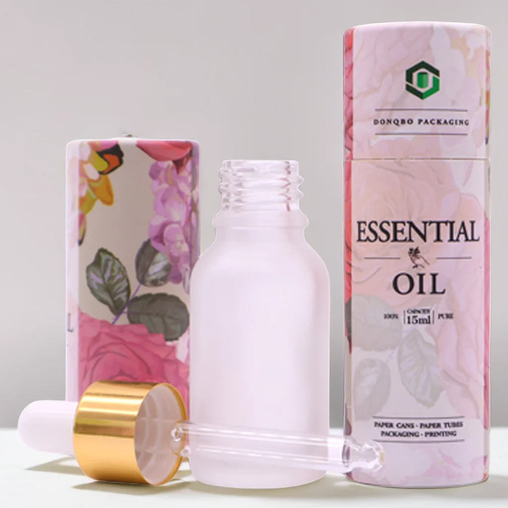 Top Grade Recycled Cardboard Paper Tube Cbd Oil Packaging Round With Custom Color Size For 10 Ml Oils  Dropper Bottle