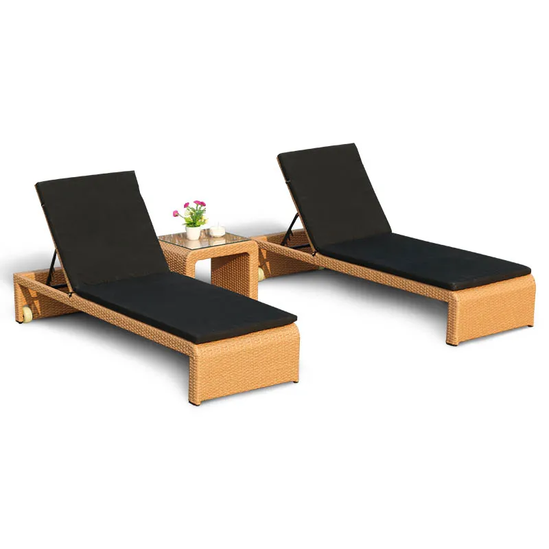 sun loungers for pool side folding lounger rattan bed luxury outdoor beach wicker lounge chair sun lounger