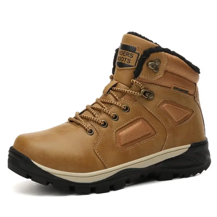 Новинка 2019, теплые зимние мужские ботинки с высоким верхом и нескользящей подошвой в европейском и американском стиле, большие размеры