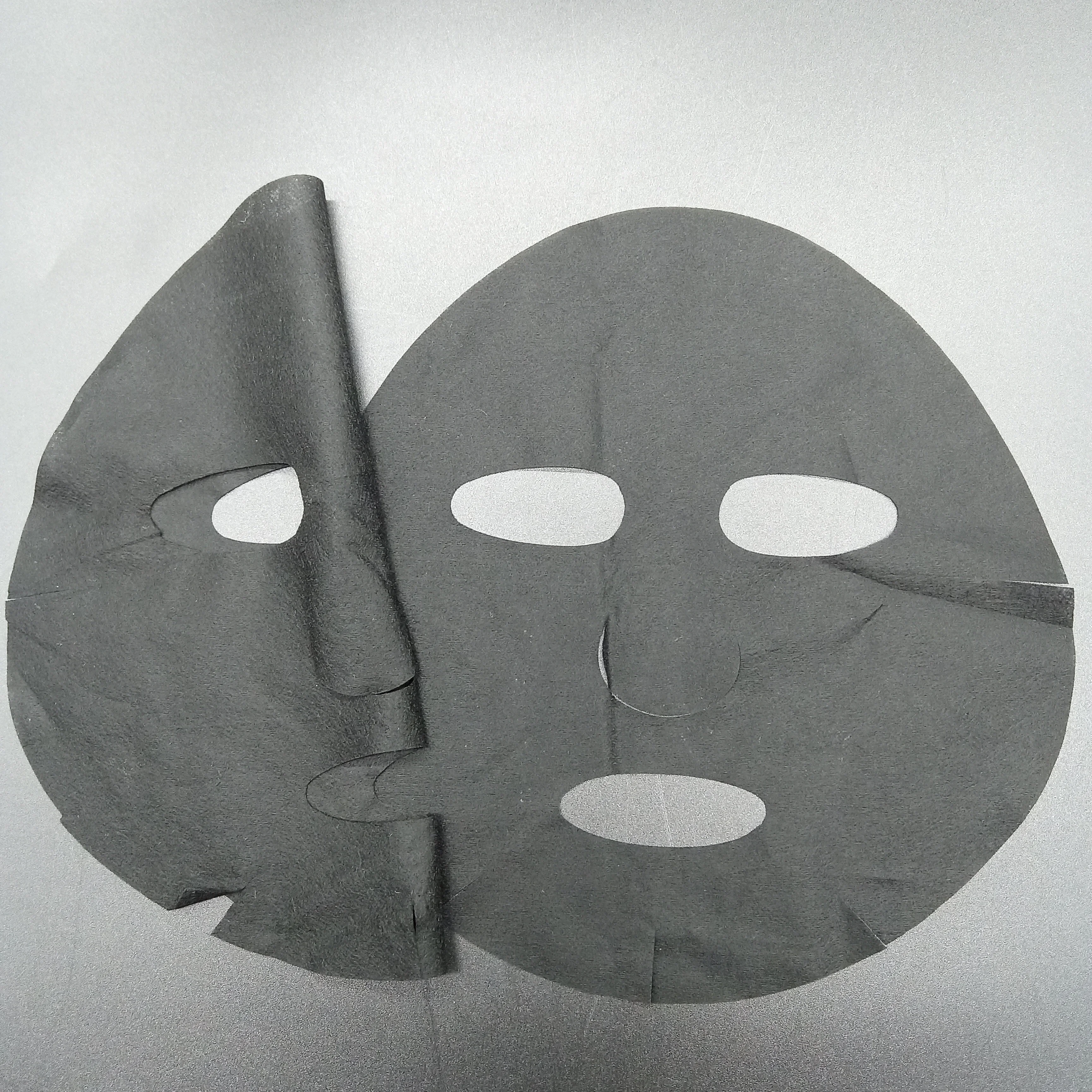 Черная вискозная Нетканая маска для лица из спанлейса, 35 г/кв. М, материал, сухая ткань, функция ухода за кожей, лист маски для лица