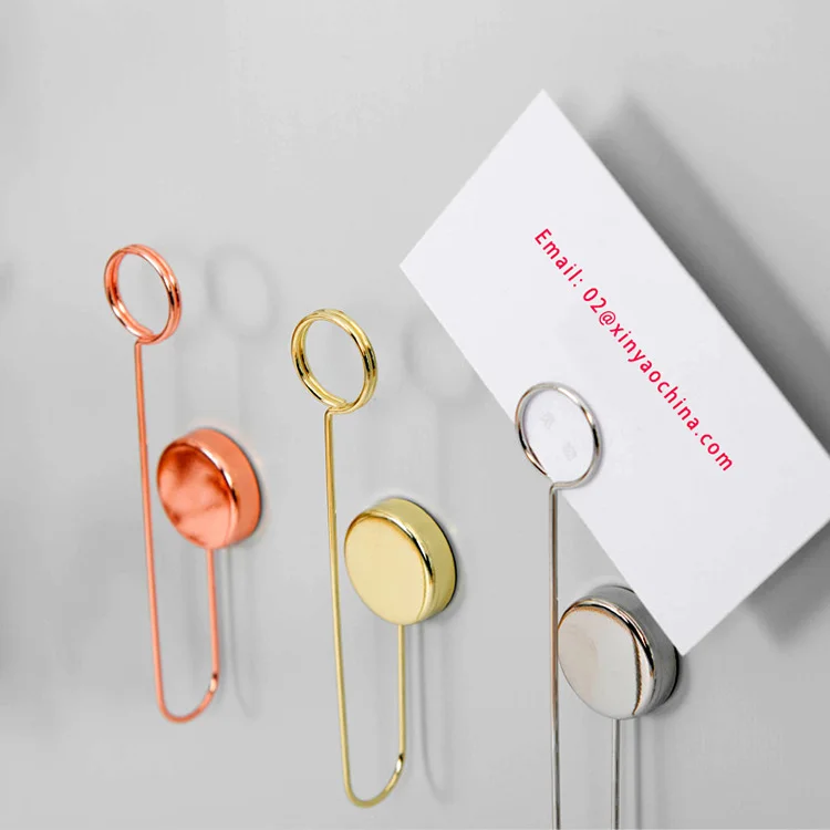 NEW item Creative hole-free wall metal stickers note clip wall display photo message memo clips