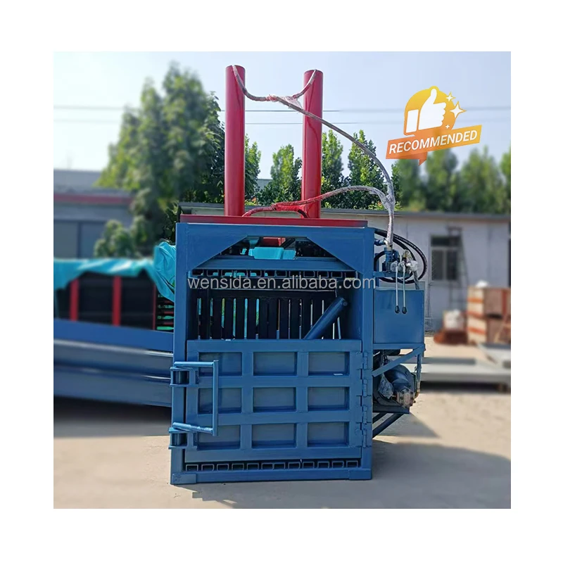 Hydraulic baler plastic bottle/waste waste vertical small waste paper baler/carton strapping machine
