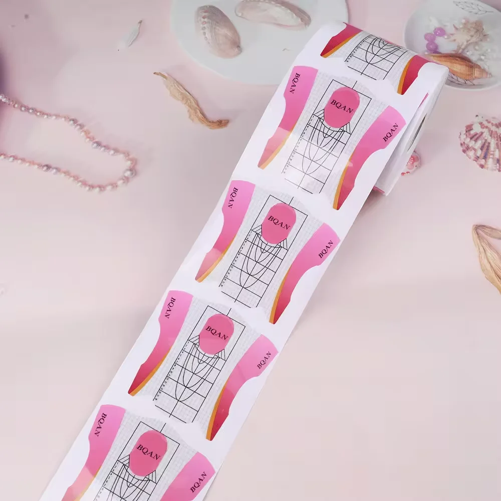 ANGNYA High Quality Mold Extension Builder Sticker Upper Forms nails Plastic Professional Acrylic Nail Forms