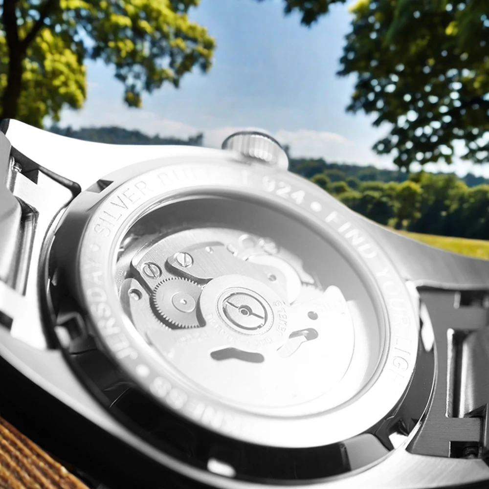 BOMAXE automatic watches men clock fashion watch custom logo casual luxury stainless steel watch