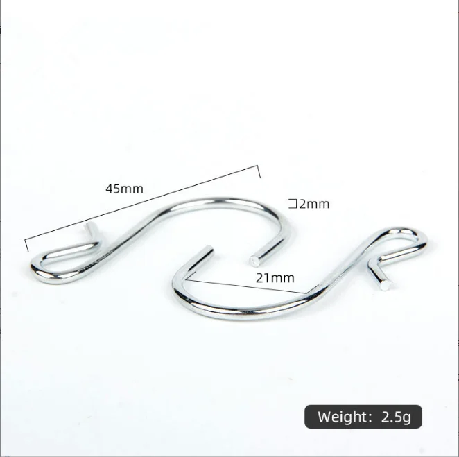 Custom Copper Coated Screw End J Shape Hooks Iron Gold Metal J Hook For Cabinet Hanging