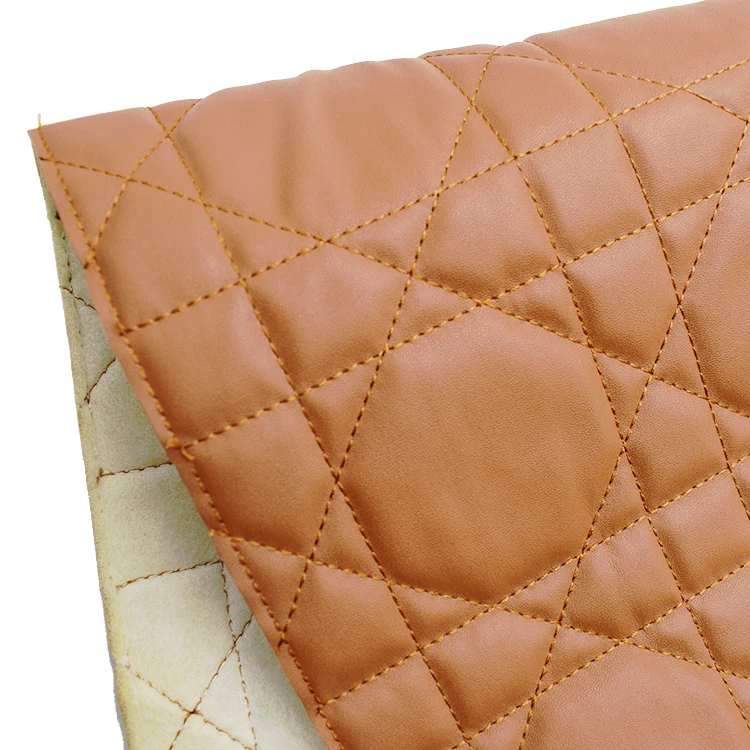 quilt fabrics embroidery leather for sofa car seat