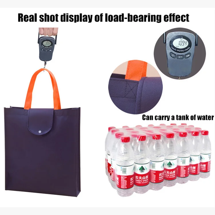 Wholesale Cheap Custom Eco Advertising Clothing Shopping Tote Bag Eco Durable Thickening Folding Non Woven Bag With Logo Printed