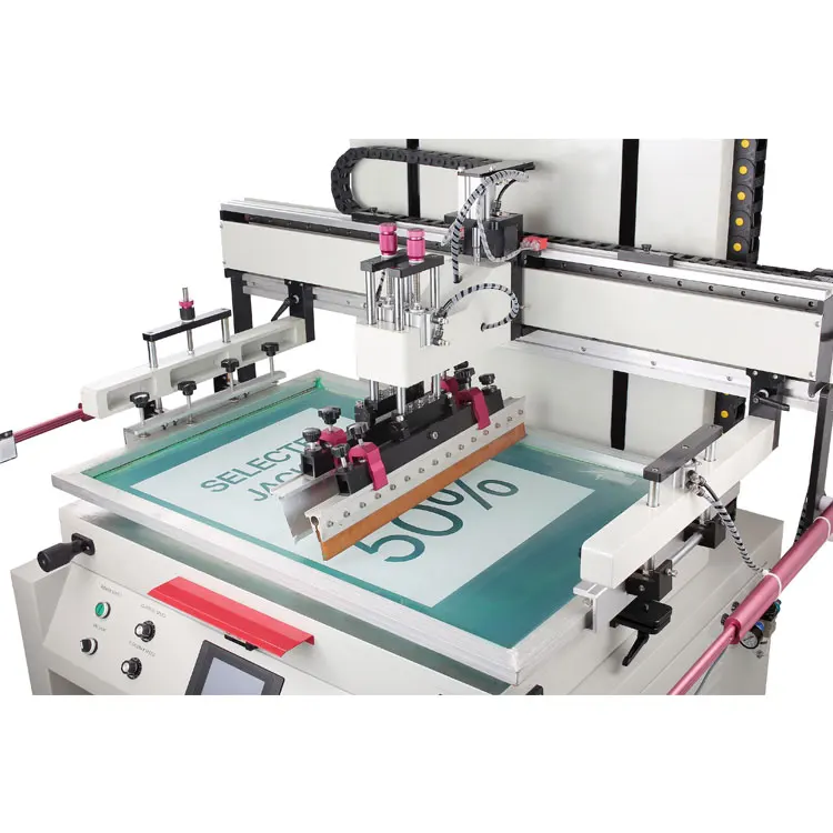 High Precision Electric Maquinaria Flatbed Silkscreen Machine Large Format Silk Screen Printing Machine