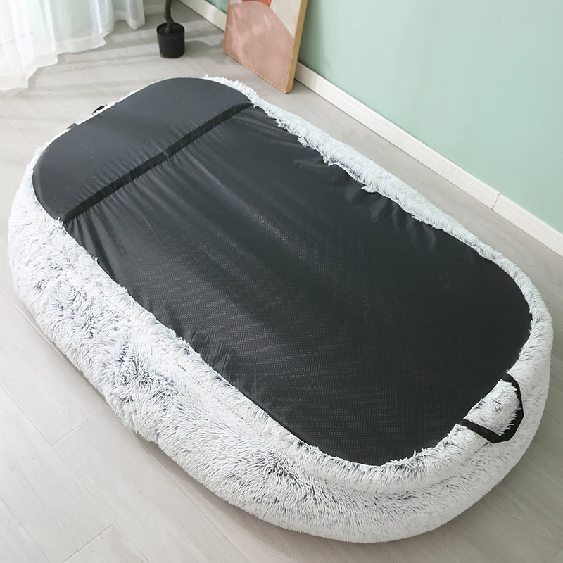 Manufacturer high quality  luxury big memory foam orthopedic heavy duty extra large human sized pet dog bed for people adults