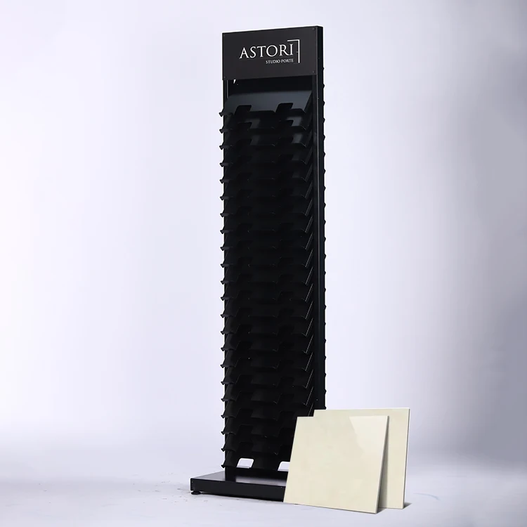 Custom Tile Showroom Design Floor Display New Tile Showroom Tile Rack Stand Marble Display Stone Quartz Display Rack