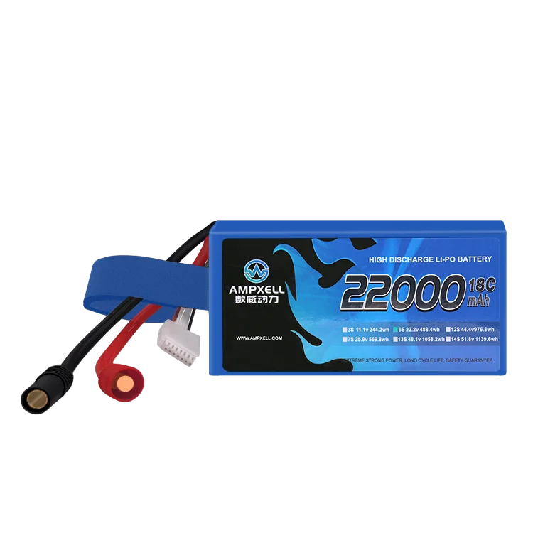 Аккумуляторы для дрона AMPXELL 22000 мАч 14S 51 8 V 22Ah 15C сельскохозяйственный распылитель Дрон-распылитель разъем AS150/QS8