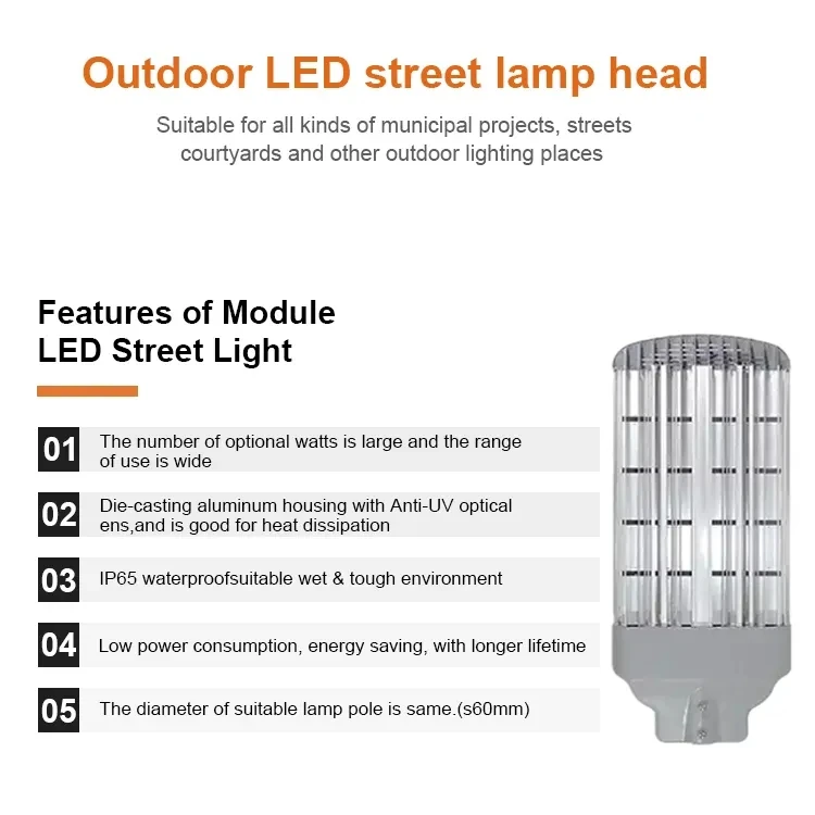 Outdoor Foldable Wireless Ip66 Waterproof Die Aluminum Poles Lighting Modern 300w 400w 500w 600w LED Capacitor Streets Light