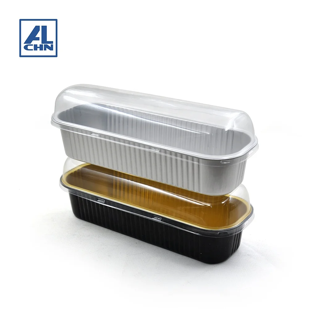 960ML/33OZ Gold inside,Black outside  Manufacturer Supplier Disposable Aluminum Foil container From China