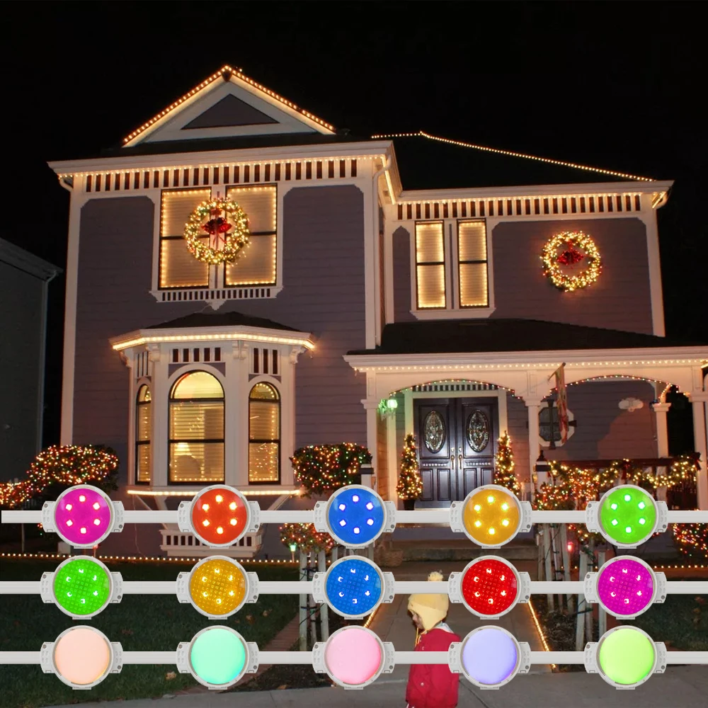2904 landscape point pixel led light rgb outdoor holiday decoration dmx512 24v rgbw dot led permanent christmas light