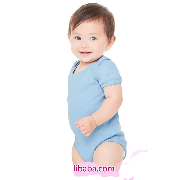 Organic Cotton Unisex Baby Short Sleeve Bodysuit Onesie All Natural Dye-Free Top 100 Baby Boy Names Image