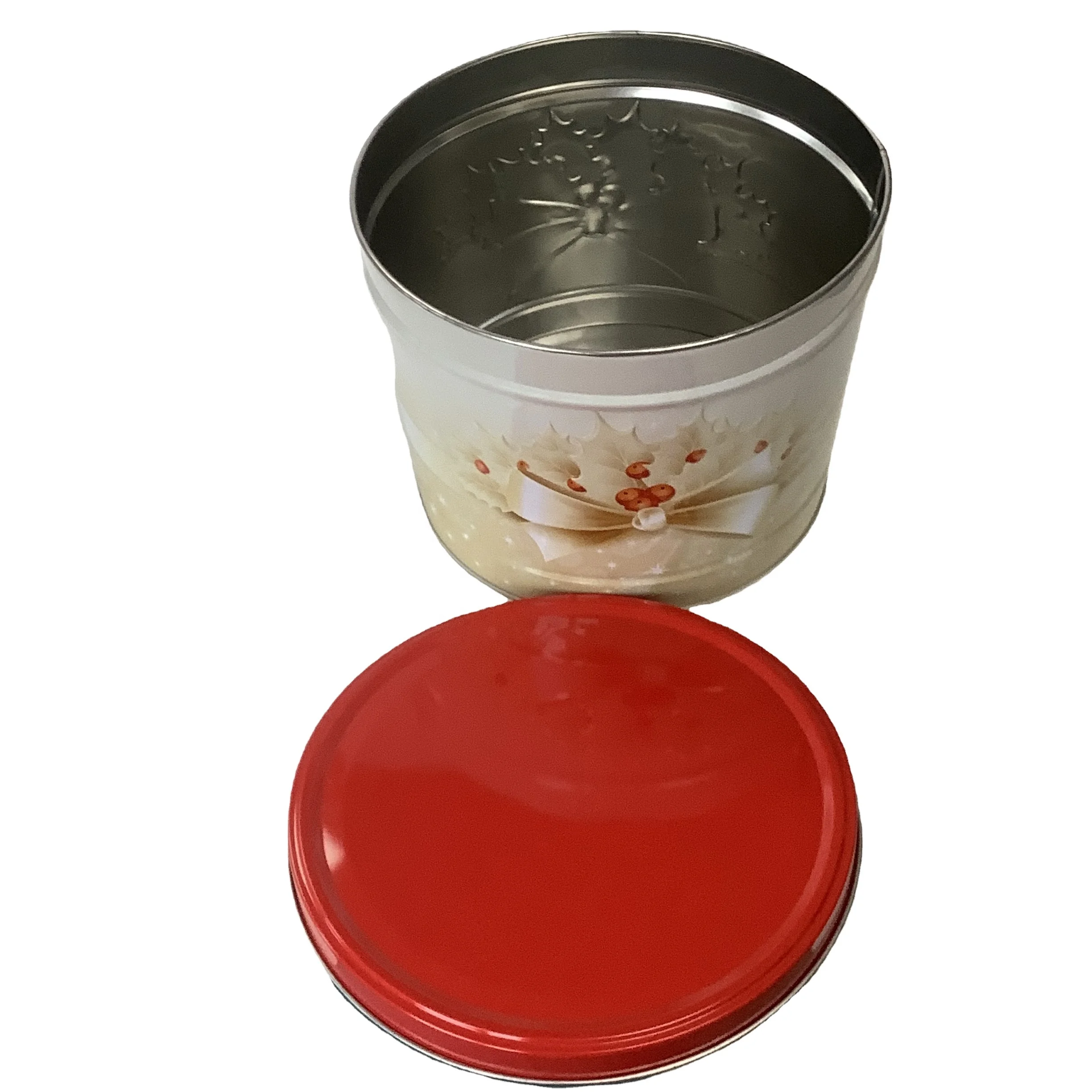 Factory Cheap 2 Gallon Custom Metal Handle Colorful Metal Ice Popcorn Tin Bucket With Lid