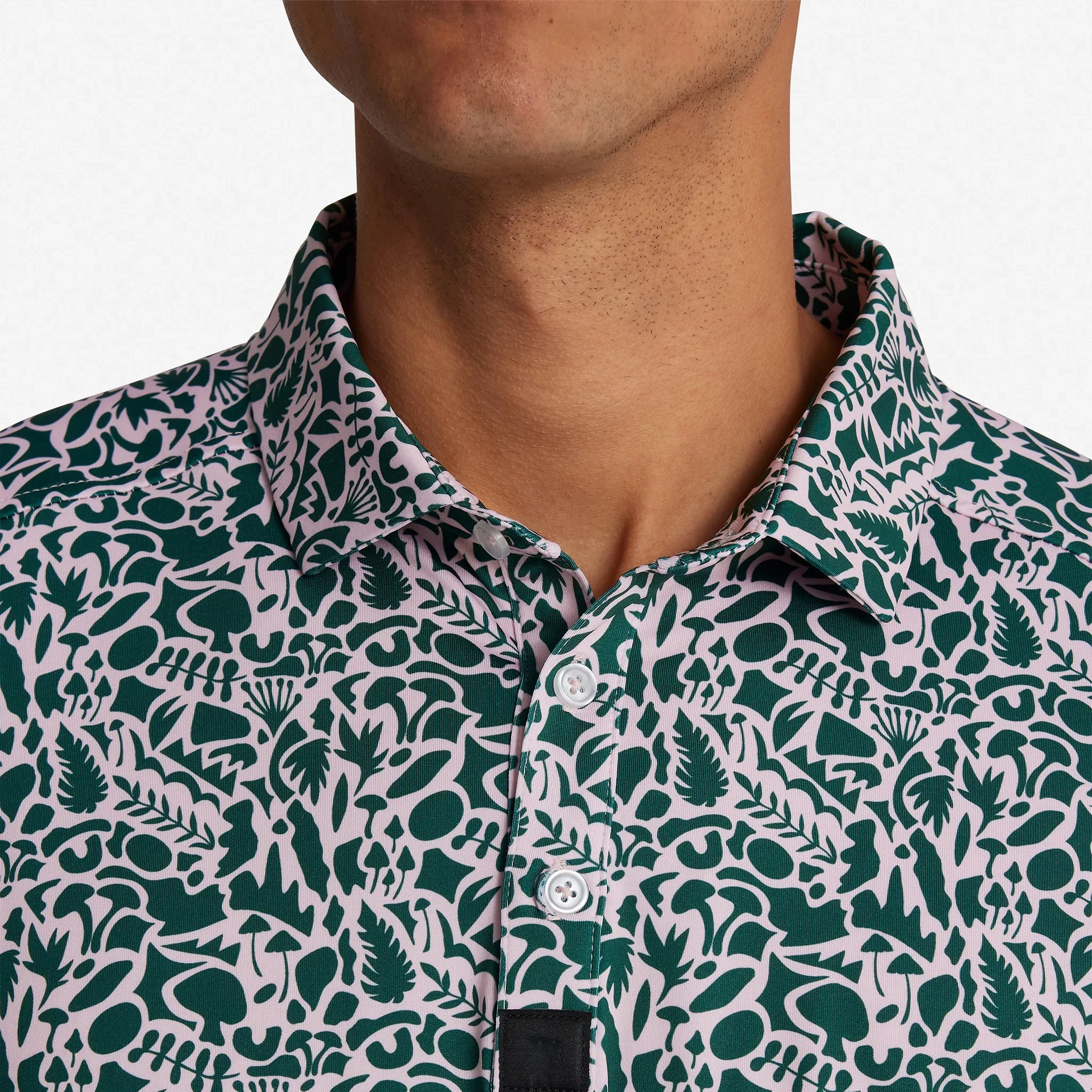 Custom Blade Collar Men Short Sleeved 90s Custom Two Button Tropical Mist Fully Custom Tiger Print Japan Golf Polo