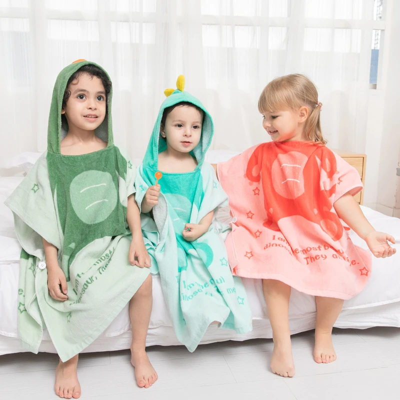 
Custom Design Children Bath Soft Cotton Coverup Kids Hooded Beach Towel 
