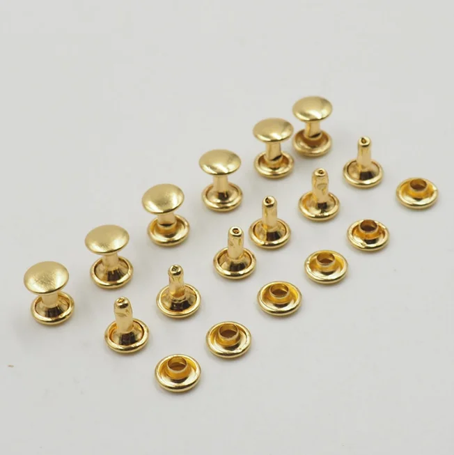 8 мм 10 декоративные заклепки латунные двойные и шпильки для сумок/кожи/ремня