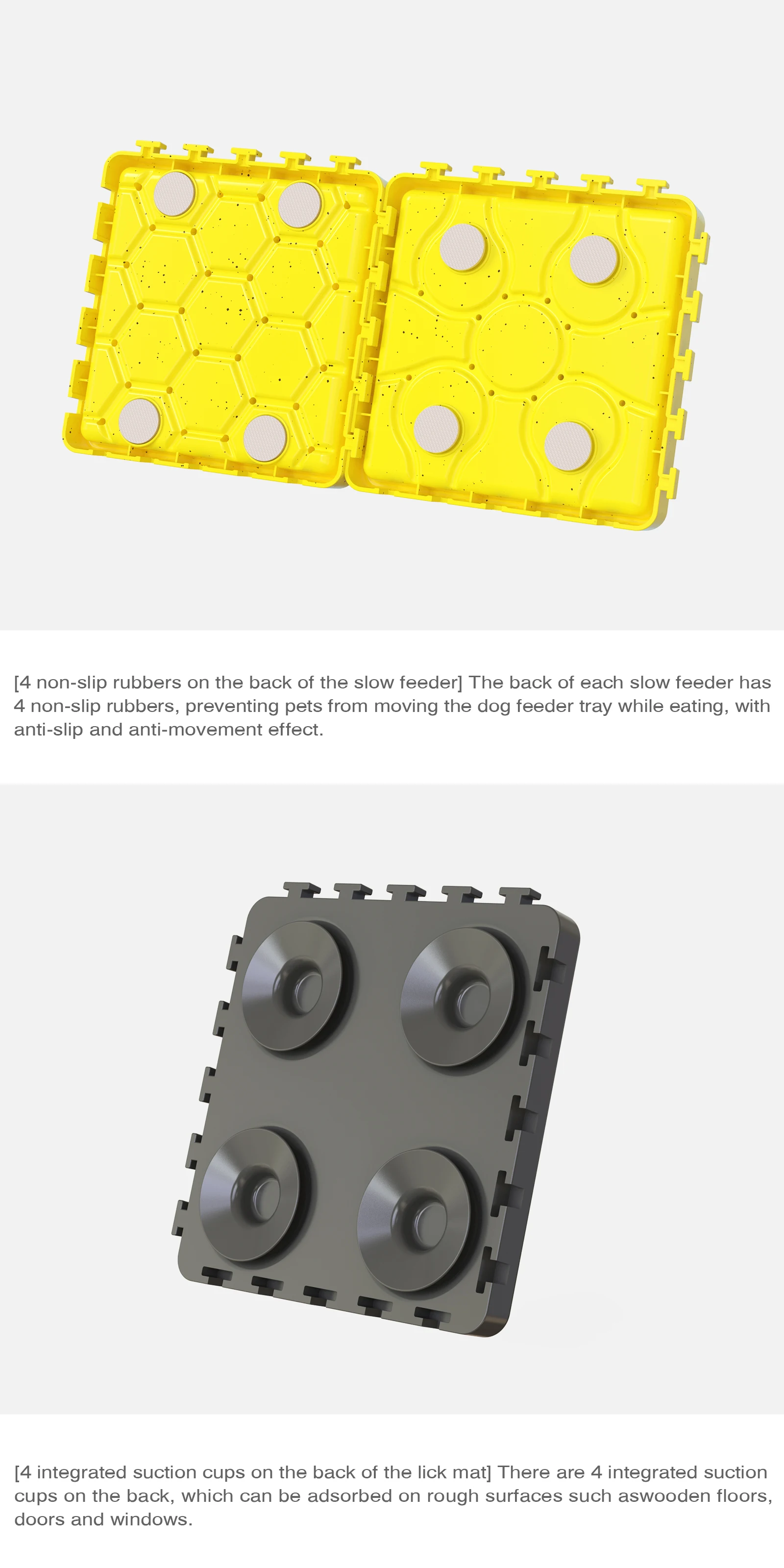 Multifunctional Detachable Licking Tray With Fixed Suction Cup Pet Ball Treat Dispenser