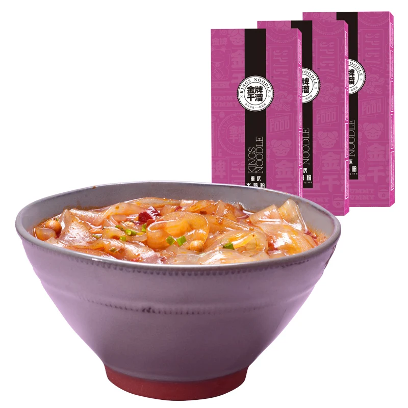  Прямой экспорт вкусных здоровых мгновенных лапши Чунцин китайский широкий мгновенный рисовый вермишель в порошке оптовая
