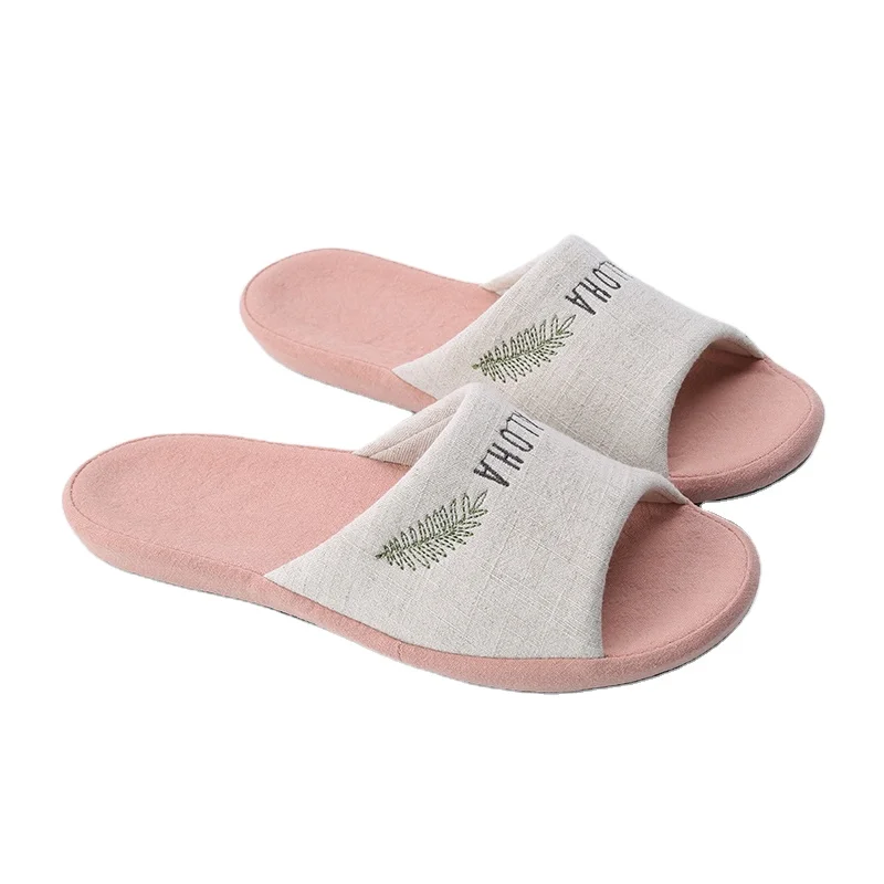 
Hot sale women hotel slippers cotton 