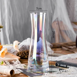 Clear Amber Gray Colorful Tall Large Glass Vase Flower Arrangement Table Centerpiece Living Room Dining Room Tabletop Glass Vase