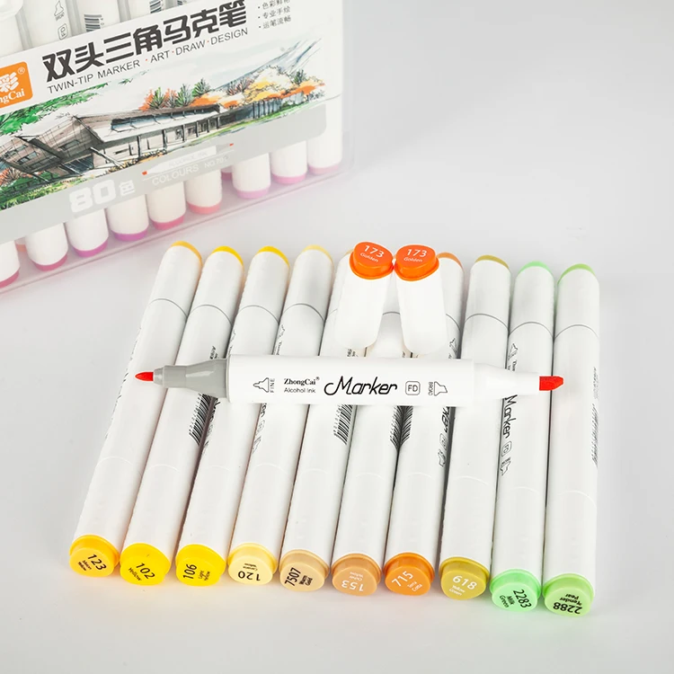 108 Colors For Painting Rocks Wood Glass Ceramic Metal Canvas Paper Permanent Twin Tip Marker Pen
